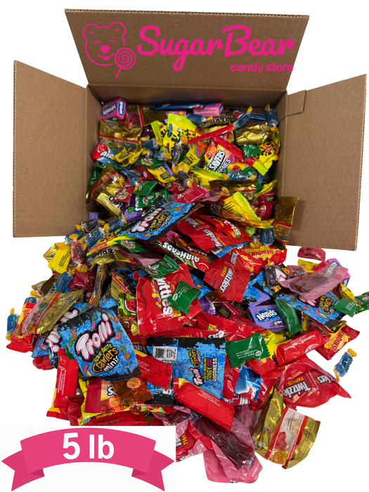 Halloween Candy Variety Mix – Bulk Assorted Trick-or-Treat Candy Box with Skittles, Starburst, Trolli, Nerds & More – 5 LB Individually Wrapped Party Favors