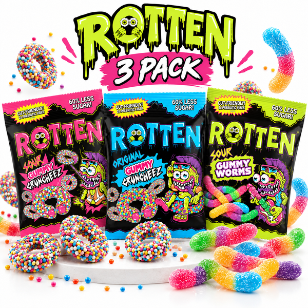 Rotten Gummy Candy Variety Pack – Cruncheez & Sour Worms 3-Pack