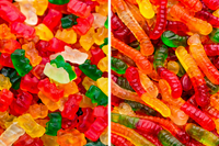 Gummy Worms & Gummy Bears Mix 1lb