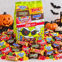 Halloween Candy Variety Pack 205 Pieces, 4.15 LB Bulk Chocolate & Fruity Gummies Assortment, SNICKERS, TWIX, SKITTLES & LIFE SAVERS, Individually Wrapped Trick or Treat Candy for Halloween Parties, Candy Bowls & Gift Bags