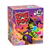 Ring Pop Halloween Variety 40 ct Bulk Pack – Assorted Fruit Flavor Lollipop Rings, Individually Wrapped Wearable Candy for Trick-or-Treat, Party Favors & Goodie Bags