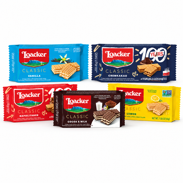 Loacker Wafer Variety Bundle 5 pack
