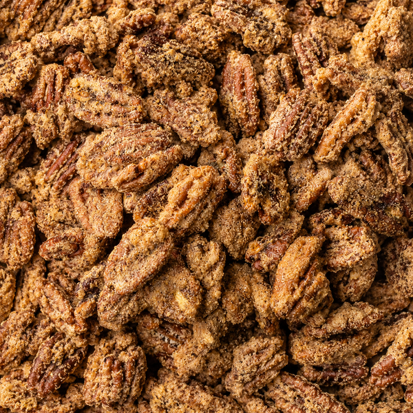 Cinnamon Pecans - Sweet Cinnamon Glazed Crunchy Pecan Snack, Fresh Gourmet Treat for Snacking & Sharing