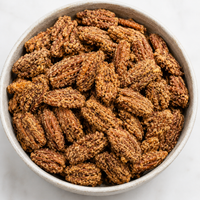 Cinnamon Pecans - Sweet Cinnamon Glazed Crunchy Pecan Snack, Fresh Gourmet Treat for Snacking & Sharing