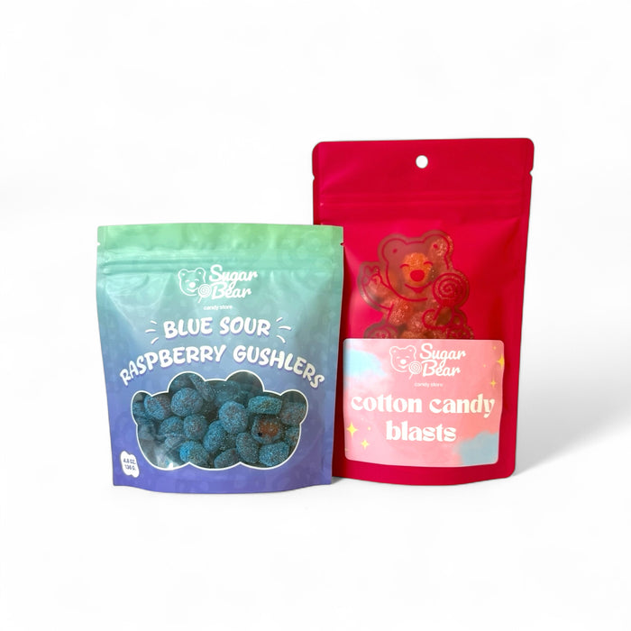 Gushers Duo: Cotton Candy & Sour Blue Raspberry