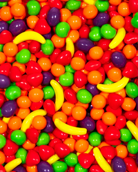 Fruity Runts Candy Mix – Crunchy Sweet Assorted Fruit-Shaped Bulk Candy