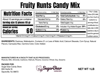 Fruity Runts Candy Mix – Crunchy Sweet Assorted Fruit-Shaped Bulk Candy