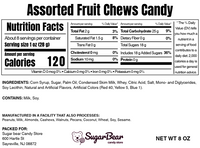 Assorted Fruit Chews Candy – Soft Chewy Taffy with Fruity Flavors, Individually Wrapped Sweet & Tangy Snack