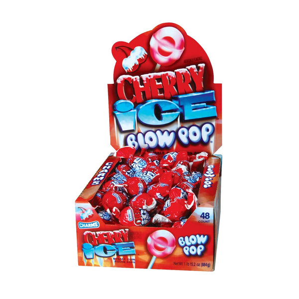 Charms Cherry Ice Blow Pop 48 ct. - Novelty | Sugar Bear Candy
