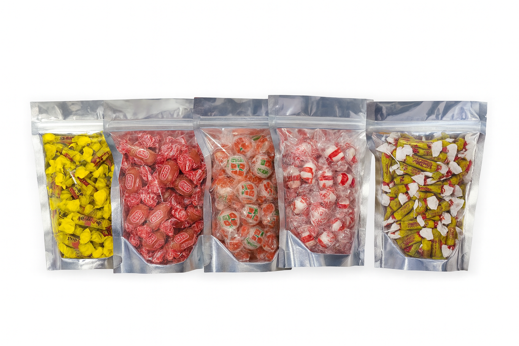 Old-Fashioned Candy Bundle – Mary Jane, Caramel Creams, Super Big Bol, Coconut Long Boys & Red Bird Peppermint