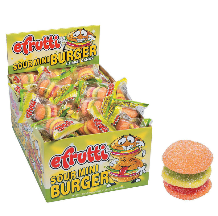 Efrutti Sour Gummy Burgers 60 ct.