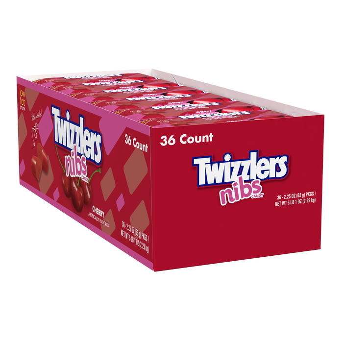 Twizzlers Nibs Candy Cherry 36 ct.