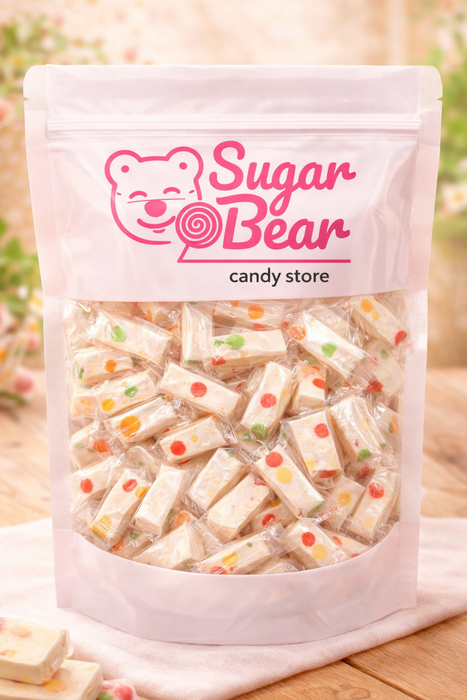 Original Jujube Nougat Candy – Soft Chewy Nougat with Colorful Jelly Pieces, Individually Wrapped Sweet Snack