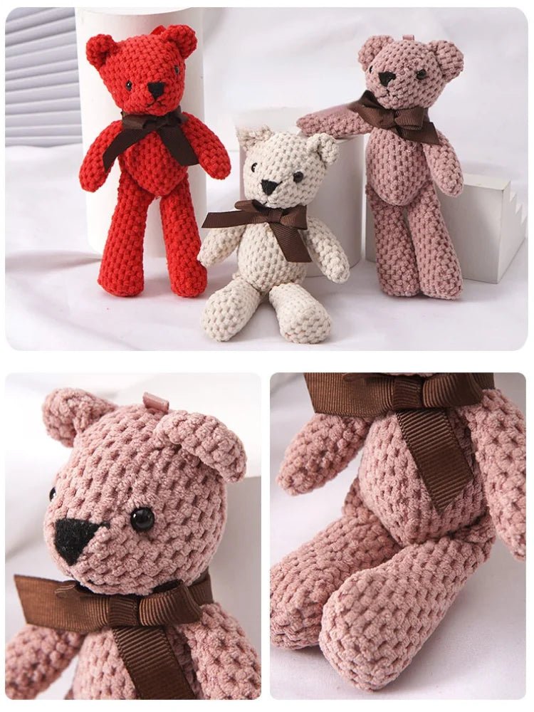 1pcs 15CM Bear Stuffed Plush Toys Baby Cute Dress Key pendant Pendant Dolls Gifts Birthday Wedding Party Decor - | Sugar Bear Candy