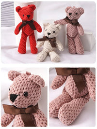 Thumbnail for 1pcs 15CM Bear Stuffed Plush Toys Baby Cute Dress Key pendant Pendant Dolls Gifts Birthday Wedding Party Decor - | Sugar Bear Candy