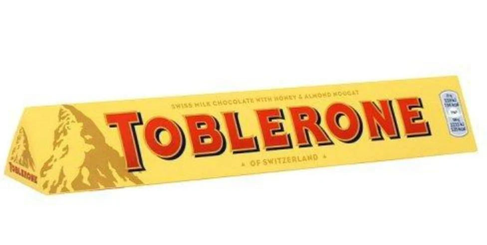 Toblerone Swiss Milk Chocolate With Honey and Almond Nougat 20 ct.