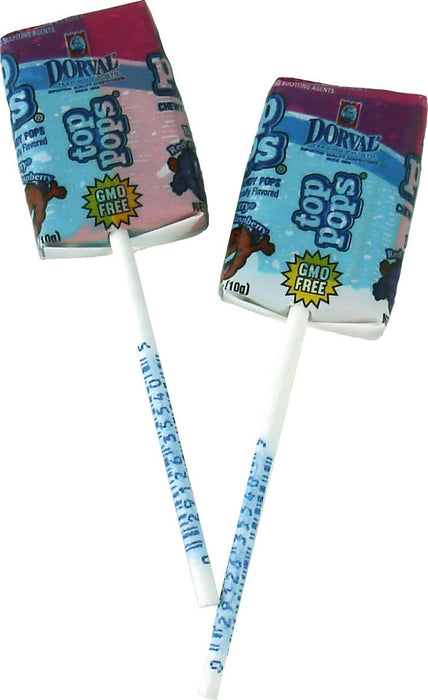 Top Pops Chewy Taffy Pops  Blazpberry 48 ct.