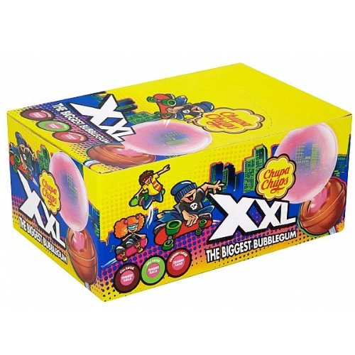 Chupa Chups XXL Trio Bubble Gum Filled Lollipops 48 ct.