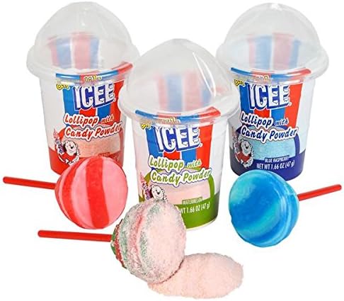 Icee Dip-n-lik Lollipop with Candy Powder 12 ct.