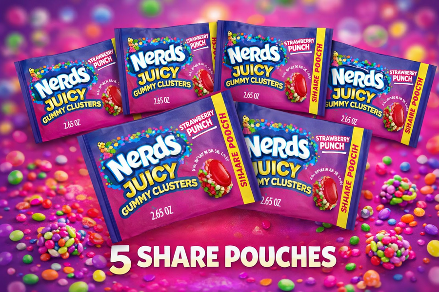 Nerds Juicy Clusters Candy Bundle – 5 Pack (2.65 oz Bags)
