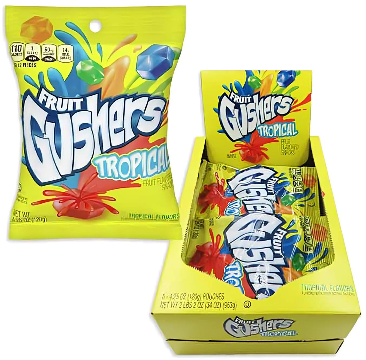 Gushers Tropical Flavors Fruit Flavored Snacks 8 ct.