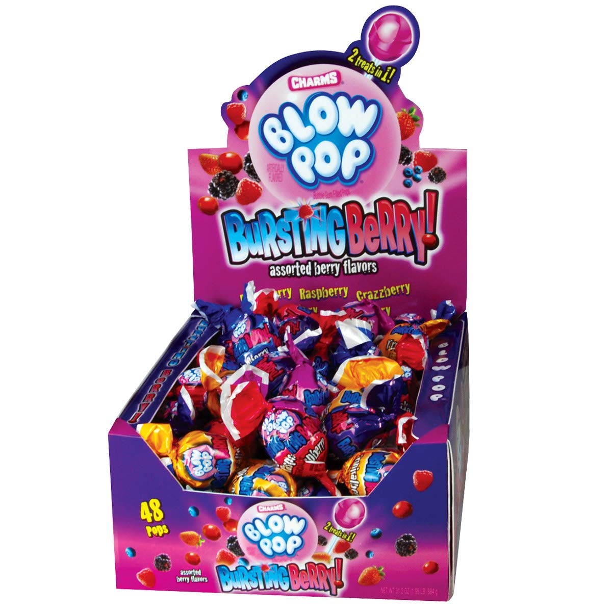 Charms Blow Pops Bursting Berry 48 ct.