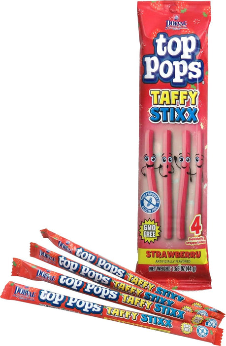 Top Pops Strawberry Taffy Stixx 12 ct.