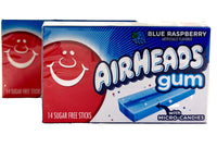 Thumbnail for Airheads Candy Blue Rasberry Sugar Free Gum 12 ct.