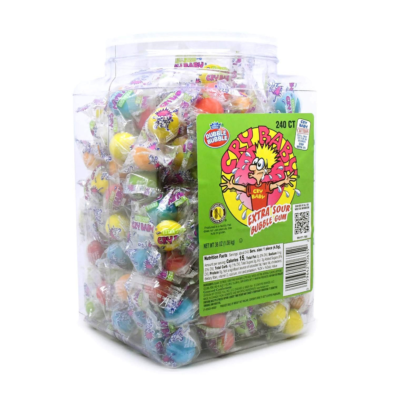 Cry Baby Extra Sour Gumball Tub 240 ct.