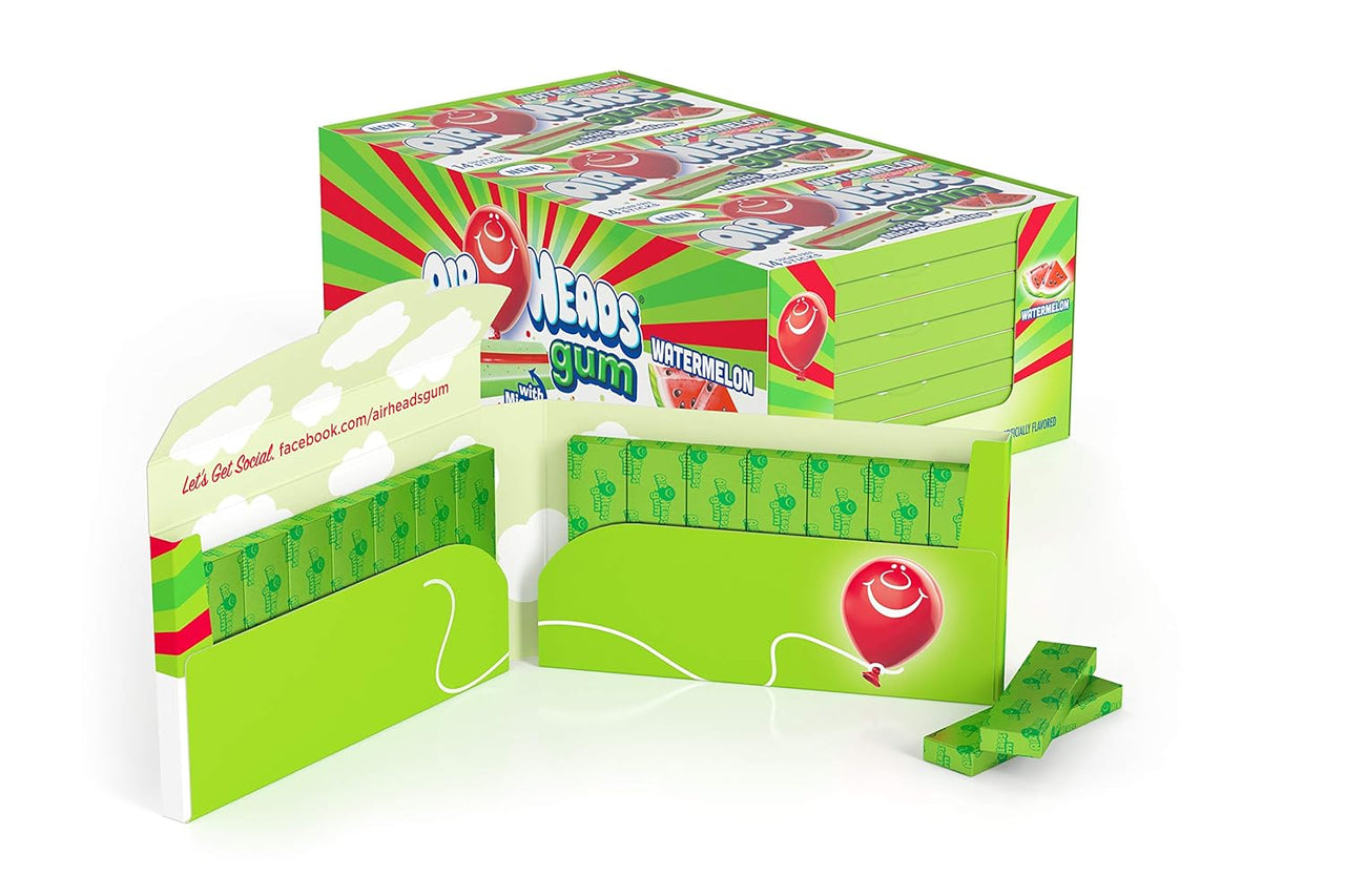 Airheads Candy Watermelon Sugar Free Gum 12 ct.