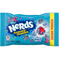 Thumbnail for Nerds Very Berry Gummy Clusters 3 oz peg bag. 12 ct.