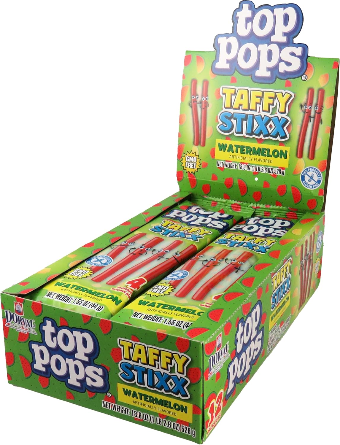 Top Pops Watermelon Taffy Stixx 12 ct.