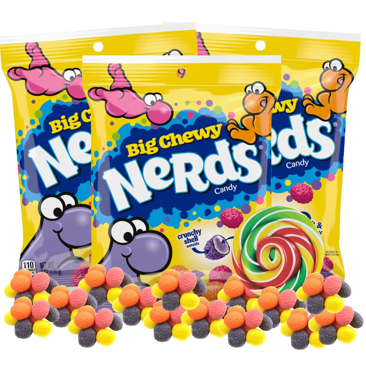 Nerds Big Chewy 6 oz peg bag. 12 ct.