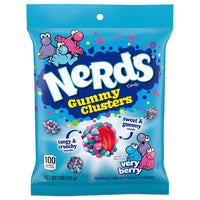 Thumbnail for Nerds Clusters Very Berry 5 oz peg bag. 12 ct.