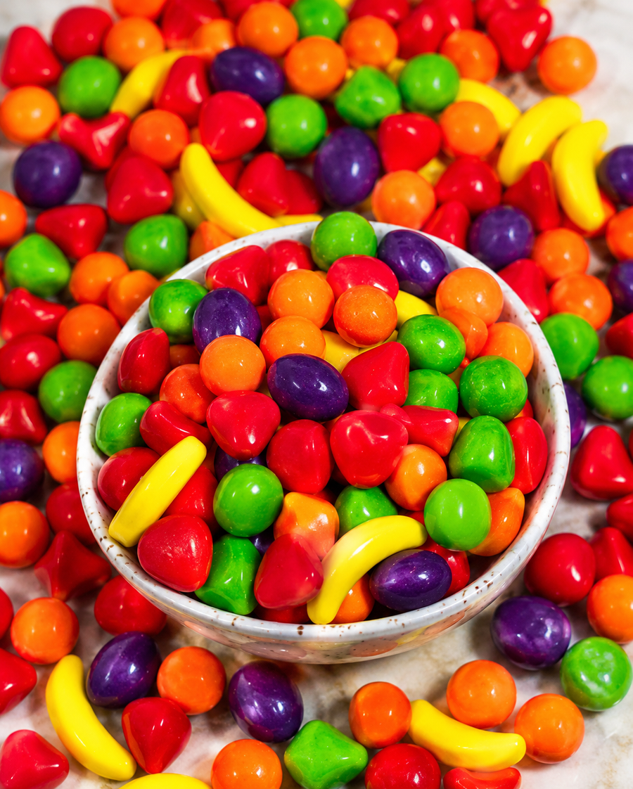 Fruity Runts Candy Mix – Crunchy Sweet Assorted Fruit-Shaped Bulk Candy