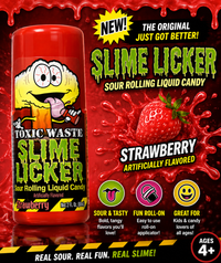 Slime Licker Strawberry & Black Cherry - Fun Roll-On Candy Treat