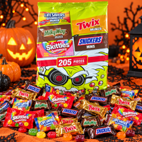 Halloween Candy Variety Pack 205 Pieces, 4.15 LB Bulk Chocolate & Fruity Gummies Assortment, SNICKERS, TWIX, SKITTLES & LIFE SAVERS, Individually Wrapped Trick or Treat Candy for Halloween Parties, Candy Bowls & Gift Bags