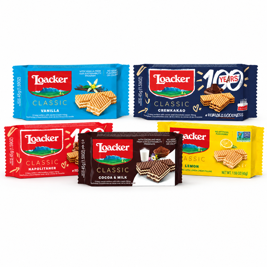 Loacker Wafer Variety Bundle 5 pack