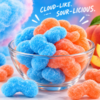 Warheads Sour Clouds Peach & Cotton Candy Gummies – 2 Pack
