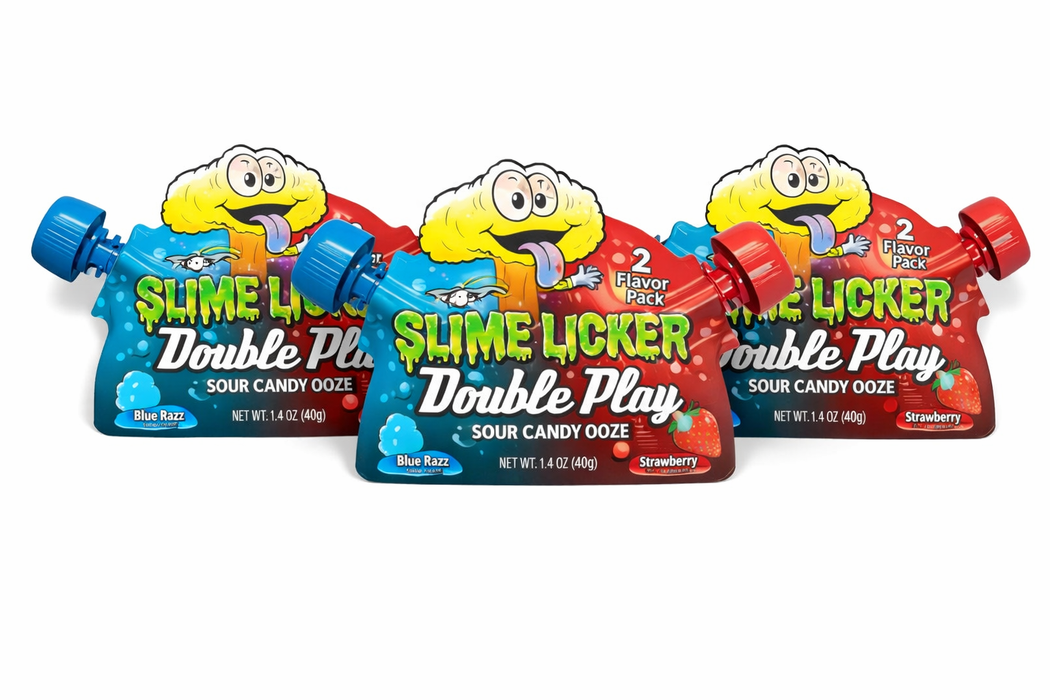 Toxic Waste Slime Licker Double Play Blue Razz & Strawberry