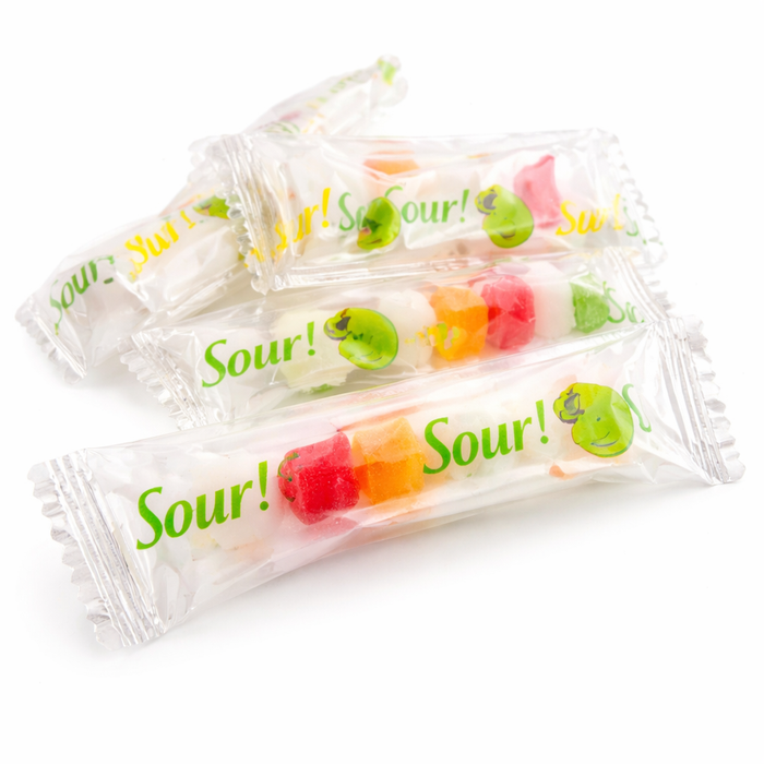 Sour Jujube Nougat Candy – Soft Chewy Nougat with Tangy Jelly Pieces, Individually Wrapped Sweet & Sour Snack