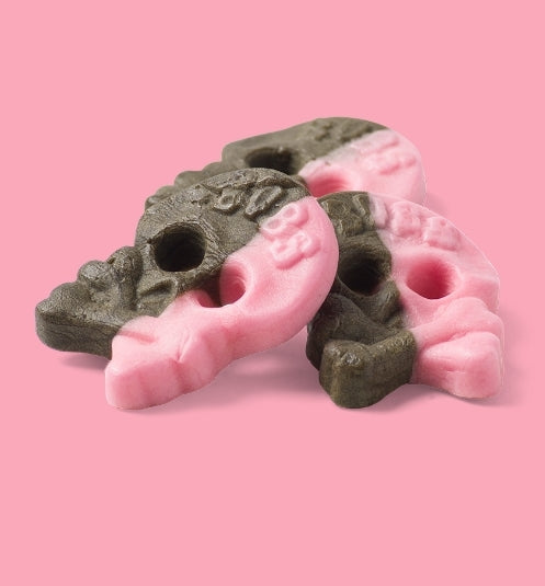 TikTok Bubs Swedish Candy Raspberry Licorice Skulls