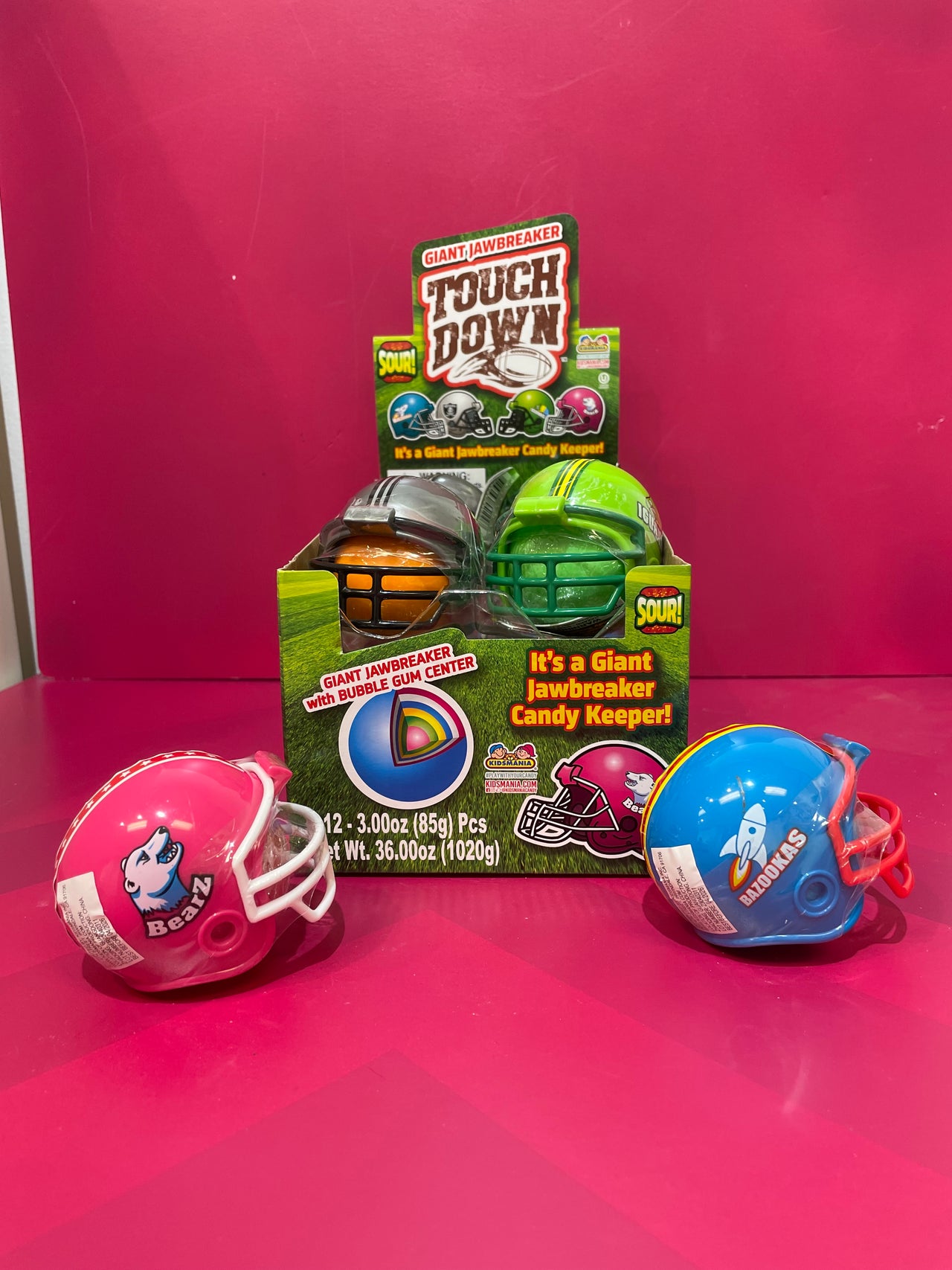 Giant Jawbreaker Touch Down With Bubble Gum Center