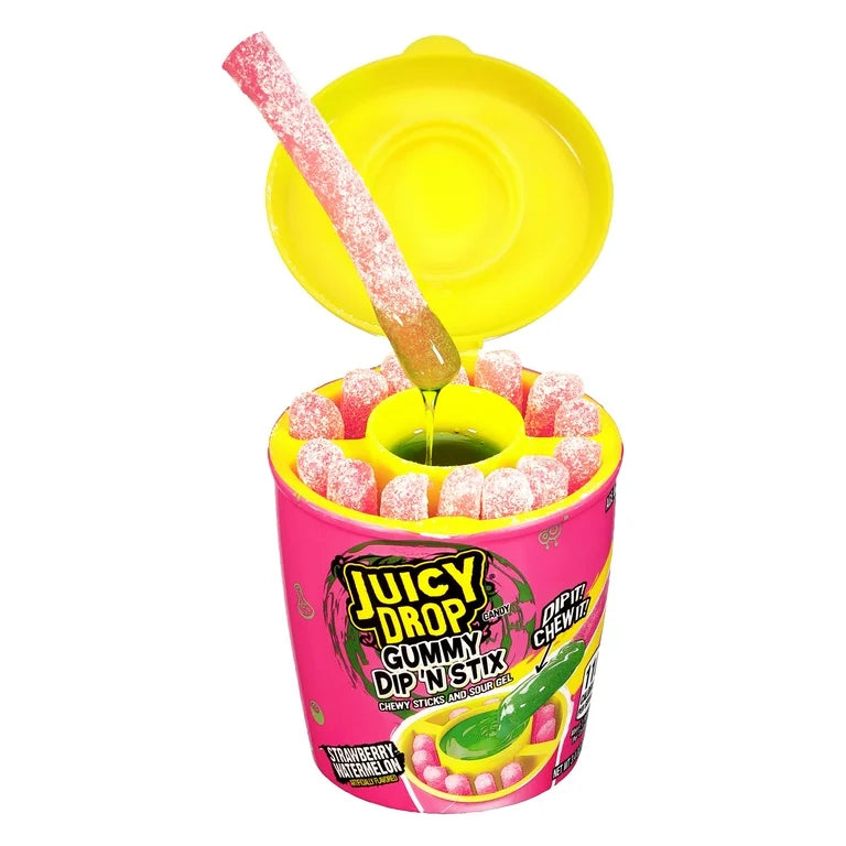 Juicy Drop Gummy Dip 'N Stix Watermelon Strawberry