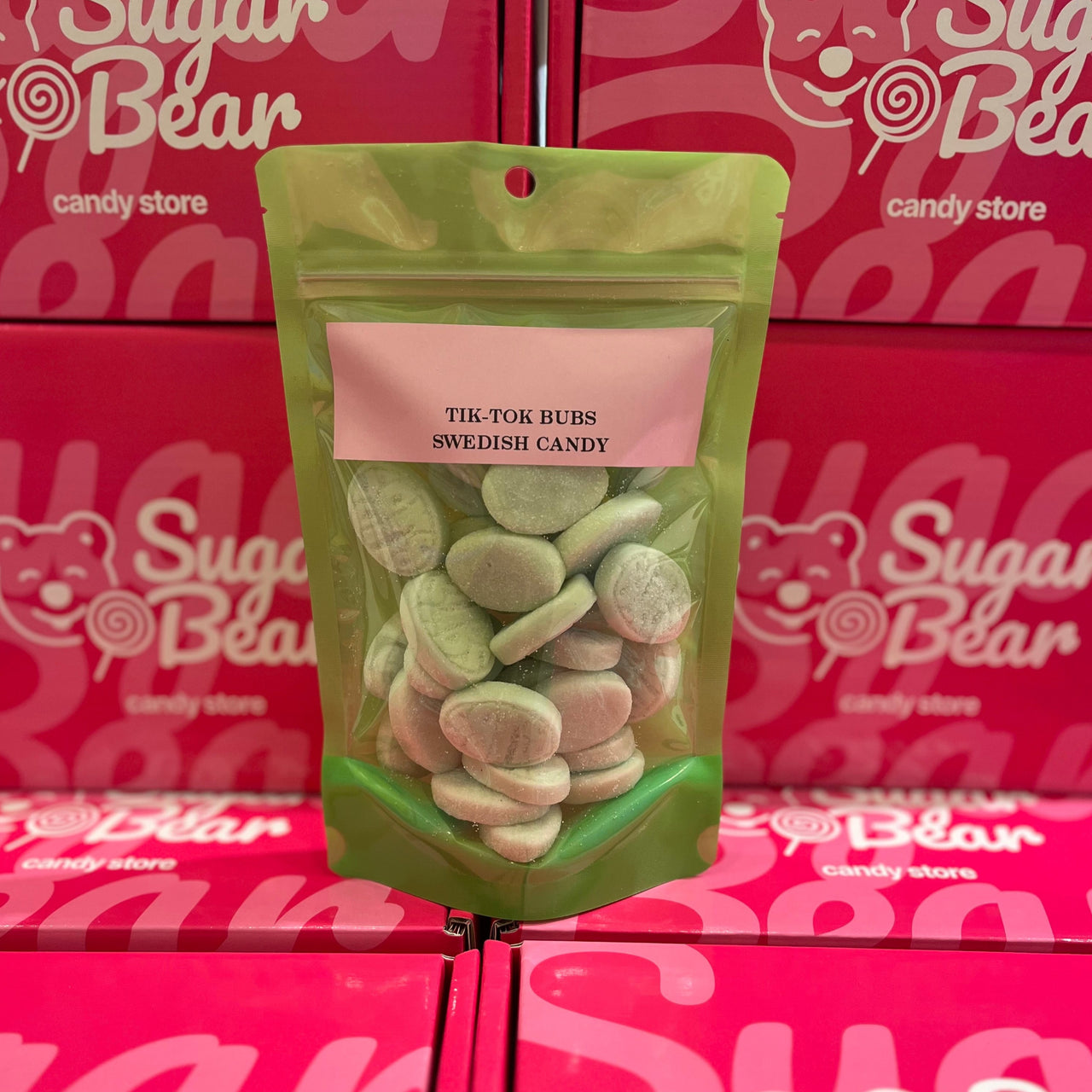 TikTok Bubs: Swedish Candy Sour Fruity Pear Mini Ovals
