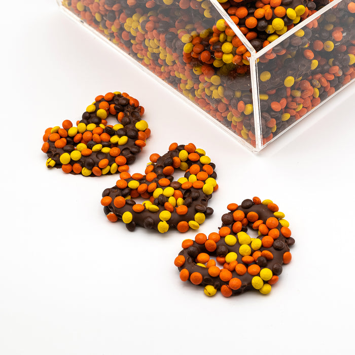 Milk Chocolate Reese's Pieces Premier Jumbo Pretzels