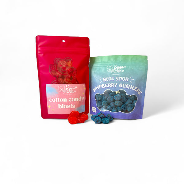 Gushers Duo: Cotton Candy & Sour Blue Raspberry