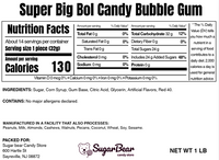 Super Big Bol Candy Bubble Gum - 1 lb.