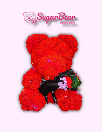 Thumbnail for Scarlet Elegance: Large Red Rose Bear with Bouquet for Valentine's
