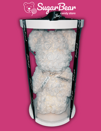 Thumbnail for Valentine's Day Rose Bear Gift: White Rose Bear